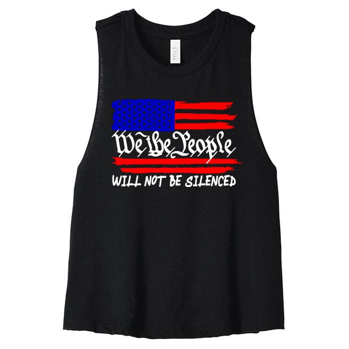 We The People Will Not Be Silenced Women's Racerback Cropped Tank