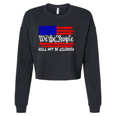 We The People Will Not Be Silenced Cropped Pullover Crew