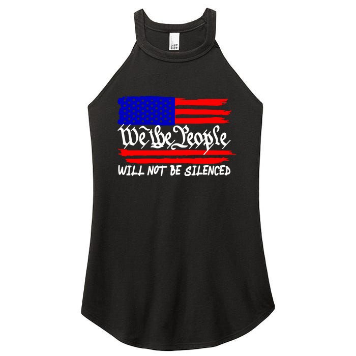 We The People Will Not Be Silenced Women's Perfect Tri Rocker Tank