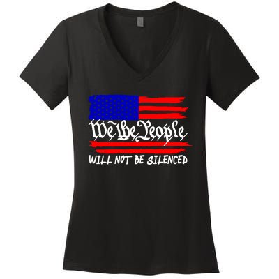 We The People Will Not Be Silenced Women's V-Neck T-Shirt