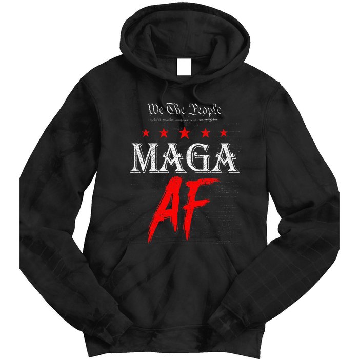 We The People Maga Af Us Flag We The People Maga Af Tie Dye Hoodie