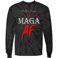 We The People Maga Af Us Flag We The People Maga Af Tie-Dye Long Sleeve Shirt