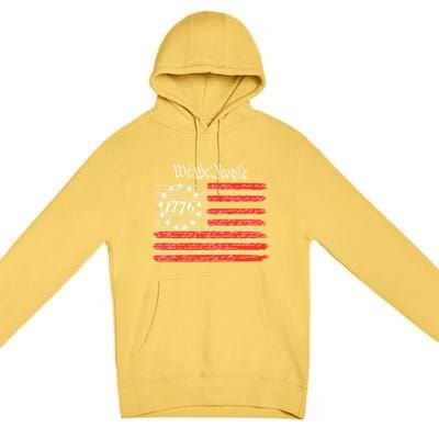 We The People American Flag Constitution Premium Pullover Hoodie