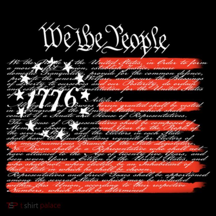 We The People American Flag Constitution Stripe Pom Pom Beanie