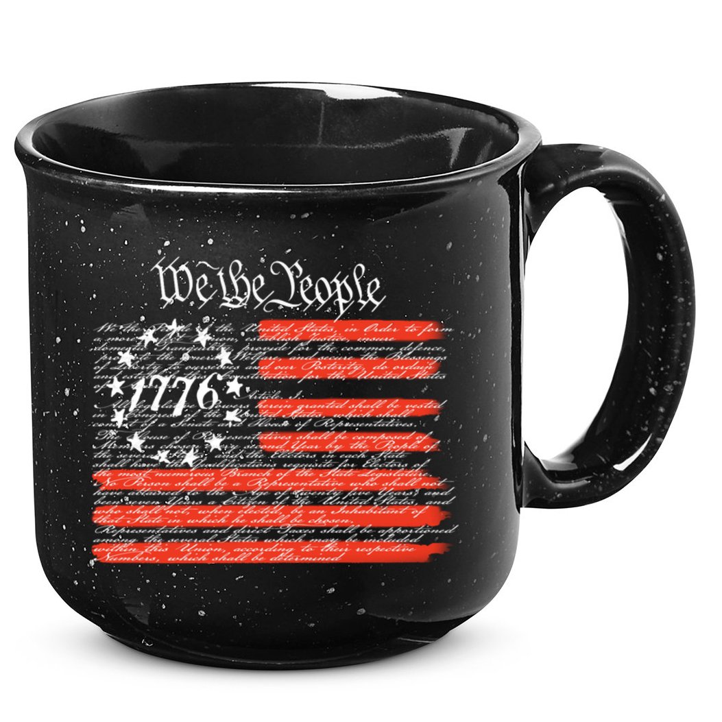 We The People American Flag Constitution 15oz Campfire Ceramic Mug