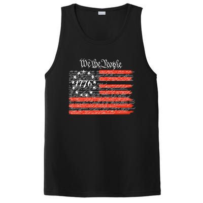 We The People American Flag Constitution PosiCharge Competitor Tank