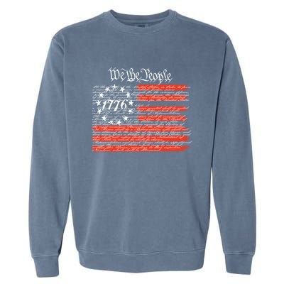 We The People American Flag Constitution Garment-Dyed Sweatshirt