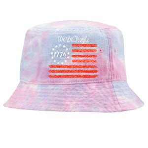 We The People American Flag Constitution Tie-Dyed Bucket Hat