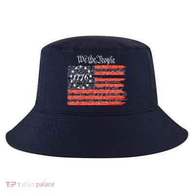 We The People American Flag Constitution Cool Comfort Performance Bucket Hat