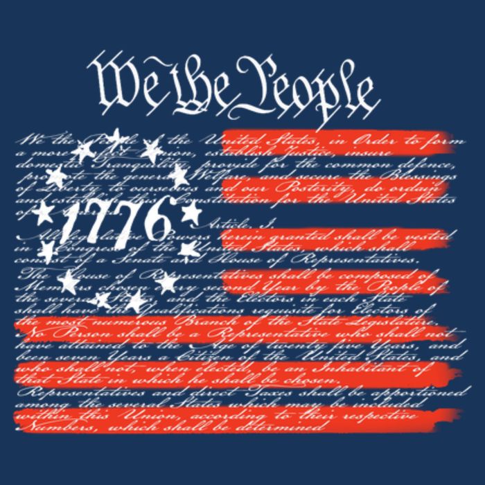 We The People American Flag Constitution Cool Comfort Performance Bucket Hat
