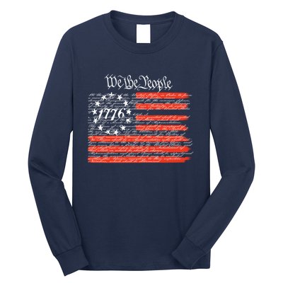 We The People American Flag Constitution Long Sleeve Shirt