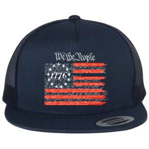 We The People American Flag Constitution Flat Bill Trucker Hat