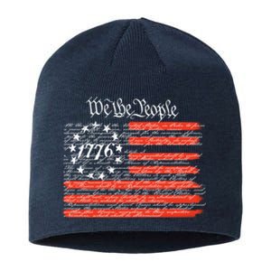 We The People American Flag Constitution Sustainable Beanie