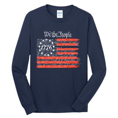 We The People American Flag Constitution Tall Long Sleeve T-Shirt