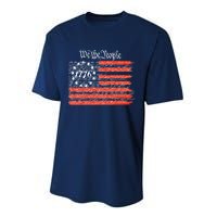 We The People American Flag Constitution Performance Sprint T-Shirt