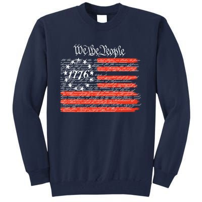 We The People American Flag Constitution Tall Sweatshirt