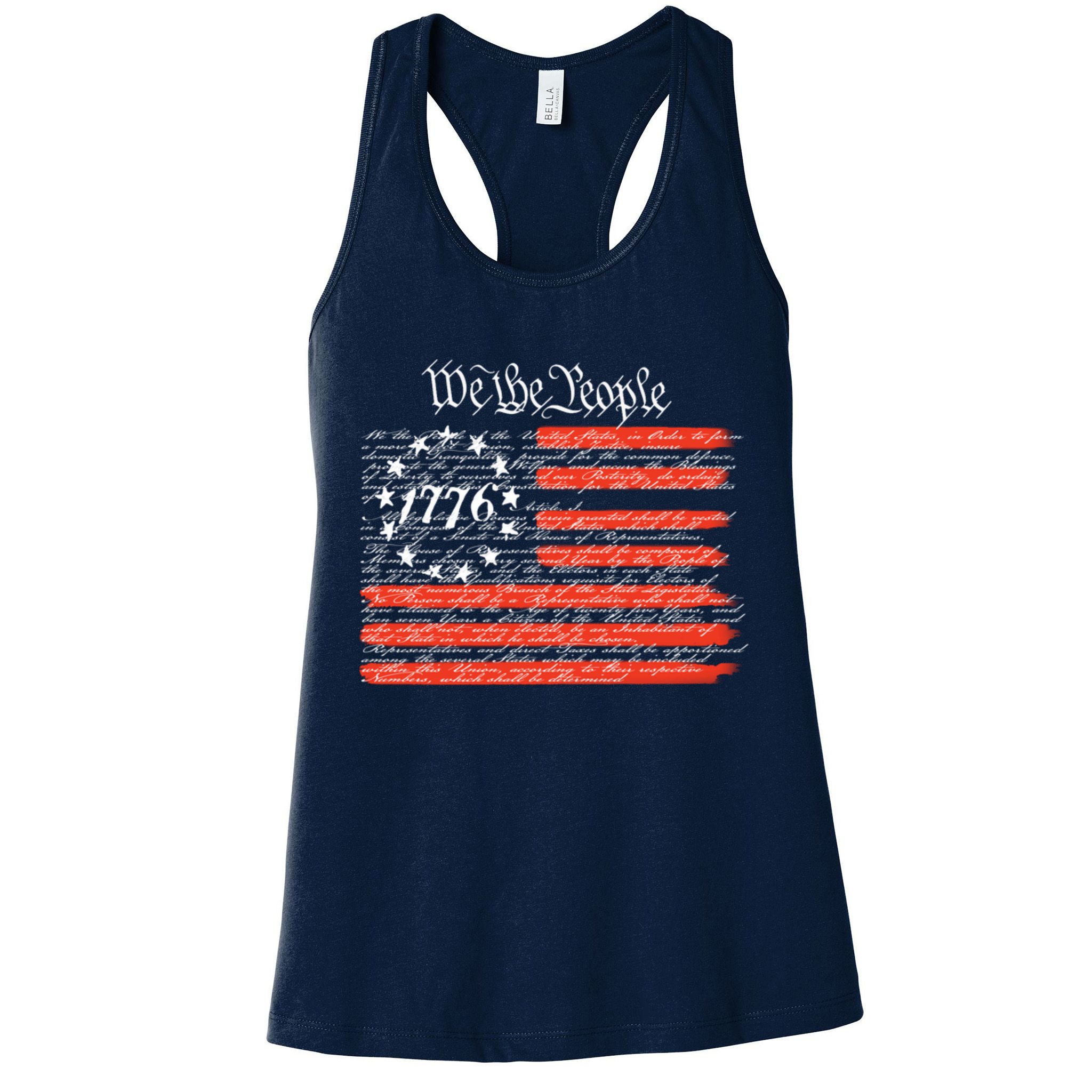 We The People American Flag Constitution Womens Tank Top