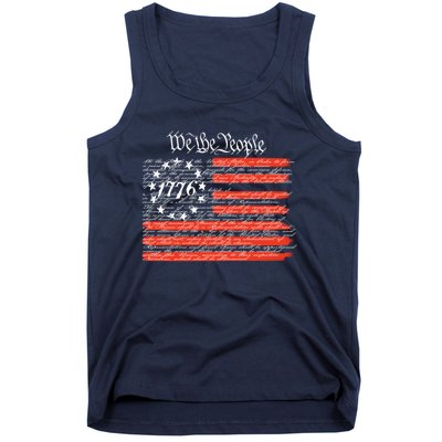 We The People American Flag Constitution Tank Top