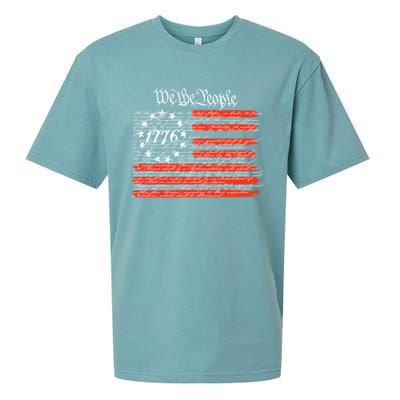 We The People American Flag Constitution Sueded Cloud Jersey T-Shirt