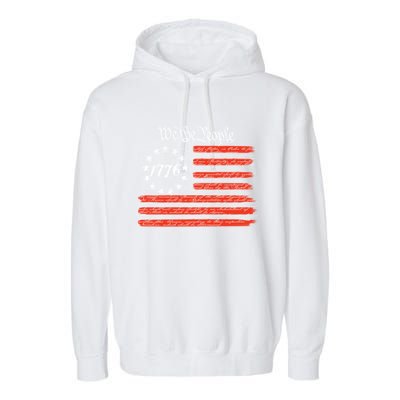 We The People American Flag Constitution Garment-Dyed Fleece Hoodie