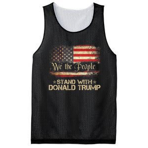 We The People Stand With Donald Trump 2024 American Flag Mesh Reversible Basketball Jersey Tank