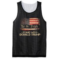 We The People Stand With Donald Trump 2024 American Flag Mesh Reversible Basketball Jersey Tank