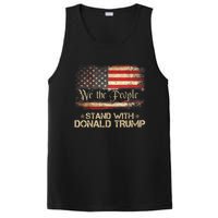 We The People Stand With Donald Trump 2024 American Flag PosiCharge Competitor Tank