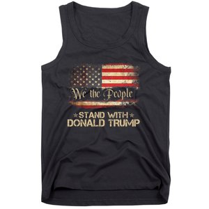 We The People Stand With Donald Trump 2024 American Flag Tank Top