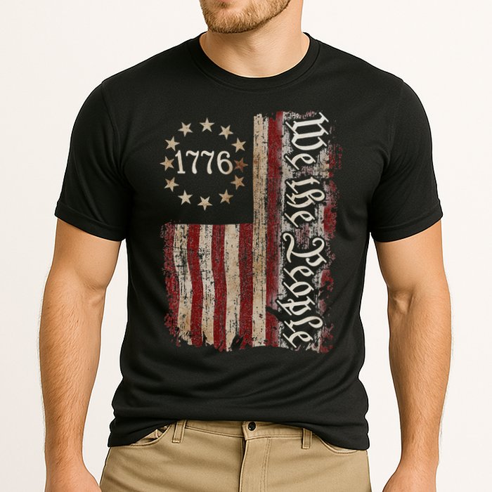 We The People 1776 American Flag 4th Of July  Cooling Performance Crew T-Shirt