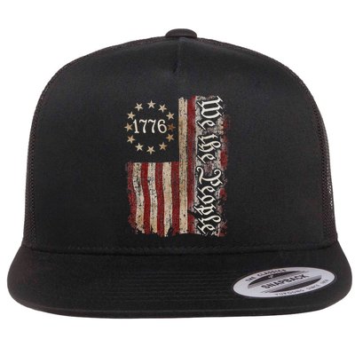 We The People 1776 American Flag 4th Of July  Flatbill Hat