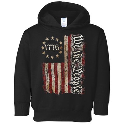 We The People 1776 American Flag 4th Of July  Toddler Hoodie