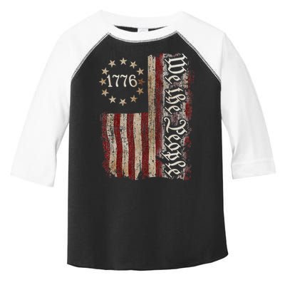 We The People 1776 American Flag 4th Of July  Toddler Fine Jersey T-Shirt