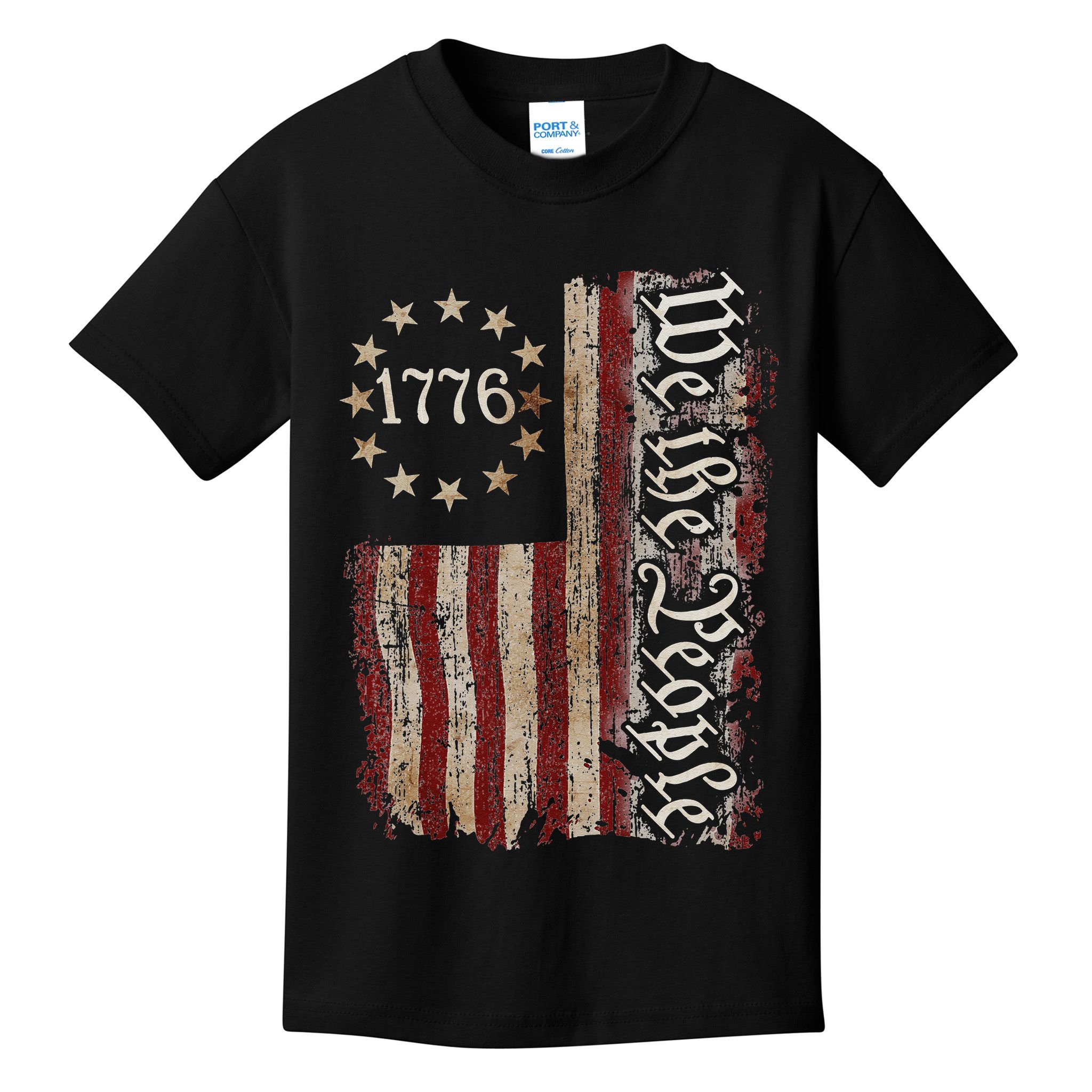 We The People 1776 American Flag 4th Of July  Kids T-Shirt