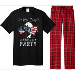 We The People Like To Party george washington 4th of july Pajama Set