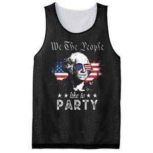 We The People Like To Party george washington 4th of july Mesh Reversible Basketball Jersey Tank