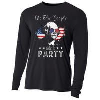 We The People Like To Party george washington 4th of july Cooling Performance Long Sleeve Crew