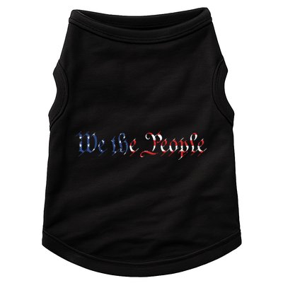 We The People US Constitution 1776 Freedom American Flag Doggie Tank