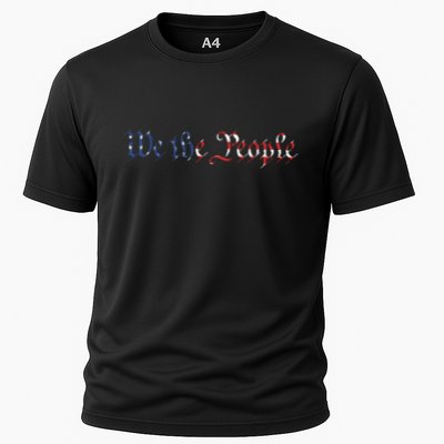 We The People US Constitution 1776 Freedom American Flag Cooling Performance Crew T-Shirt