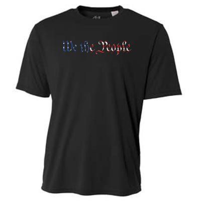 We The People US Constitution 1776 Freedom American Flag Cooling Performance Crew T-Shirt