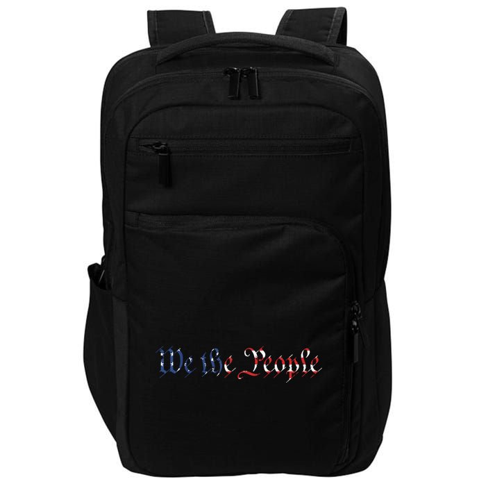 We The People US Constitution 1776 Freedom American Flag Impact Tech Backpack
