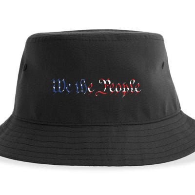 We The People US Constitution 1776 Freedom American Flag Sustainable Bucket Hat