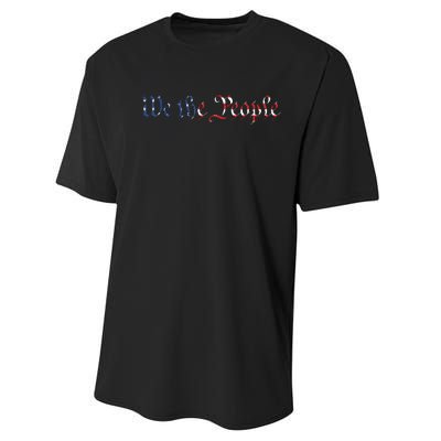 We The People US Constitution 1776 Freedom American Flag Performance Sprint T-Shirt