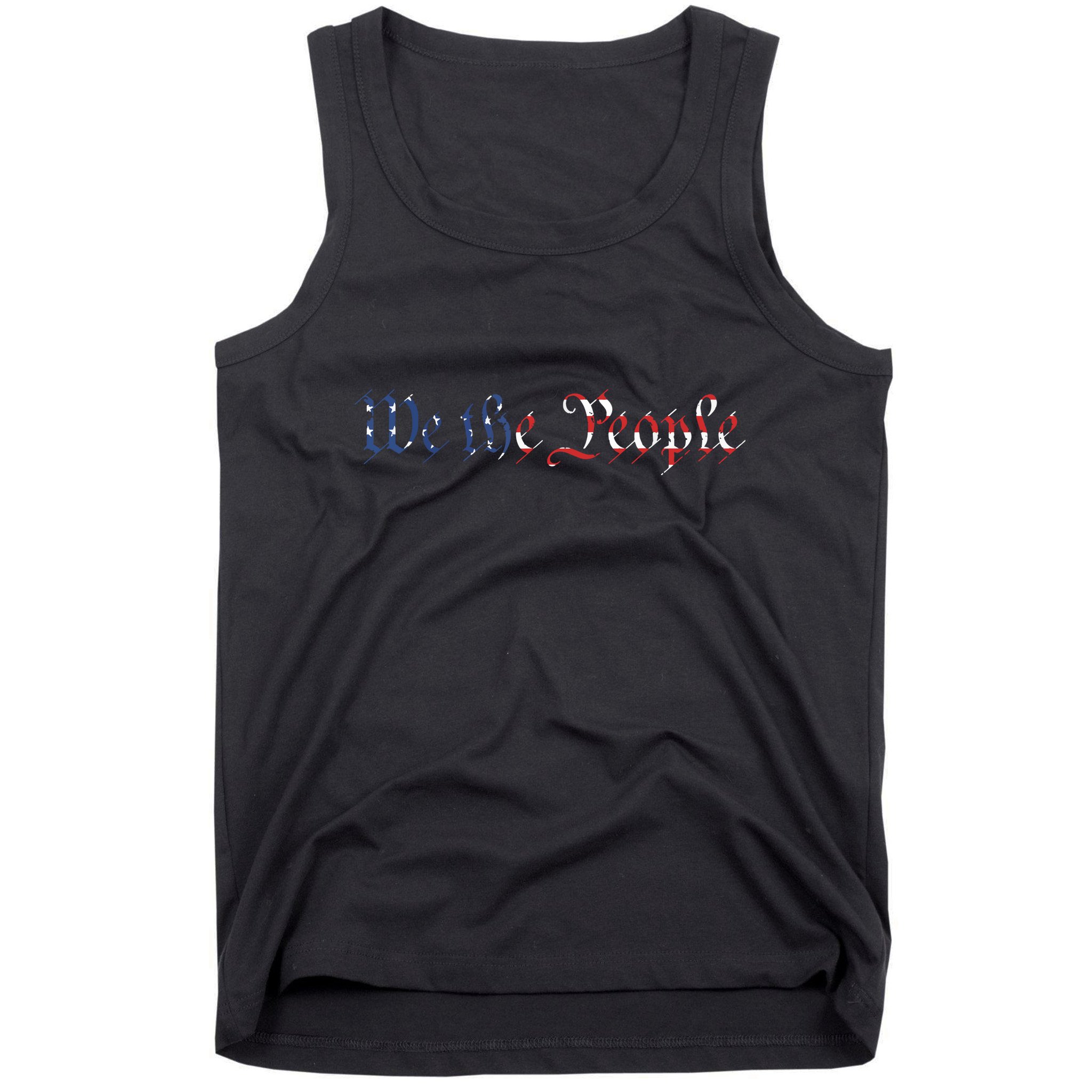We The People US Constitution 1776 Freedom American Flag Tank Top