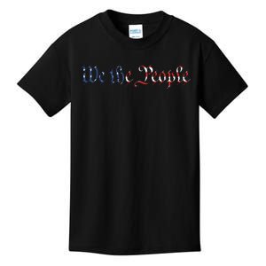 We The People US Constitution 1776 Freedom American Flag Kids T-Shirt