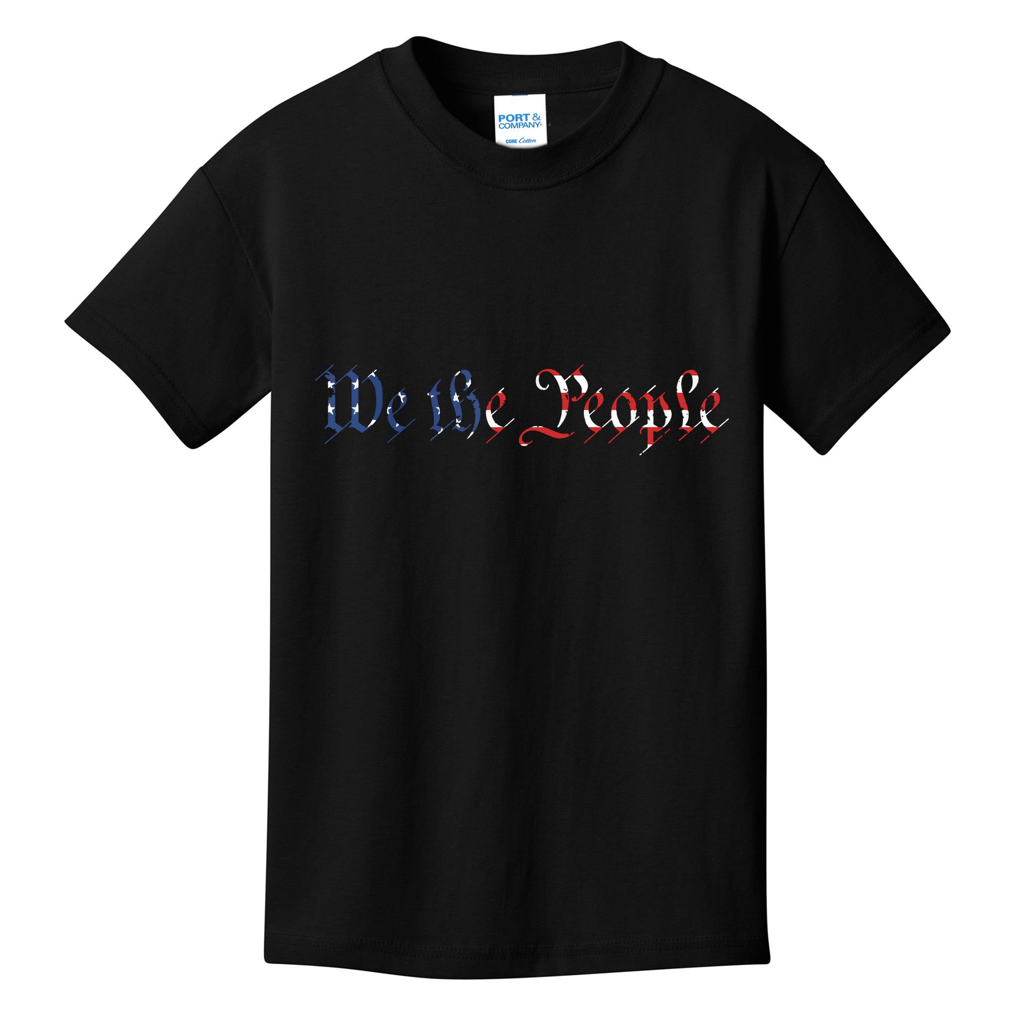 We The People US Constitution 1776 Freedom American Flag Kids T-Shirt