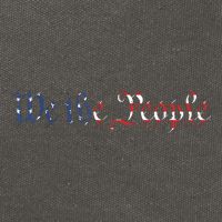 We The People US Constitution 1776 Freedom American Flag Cotton Canvas Backpack