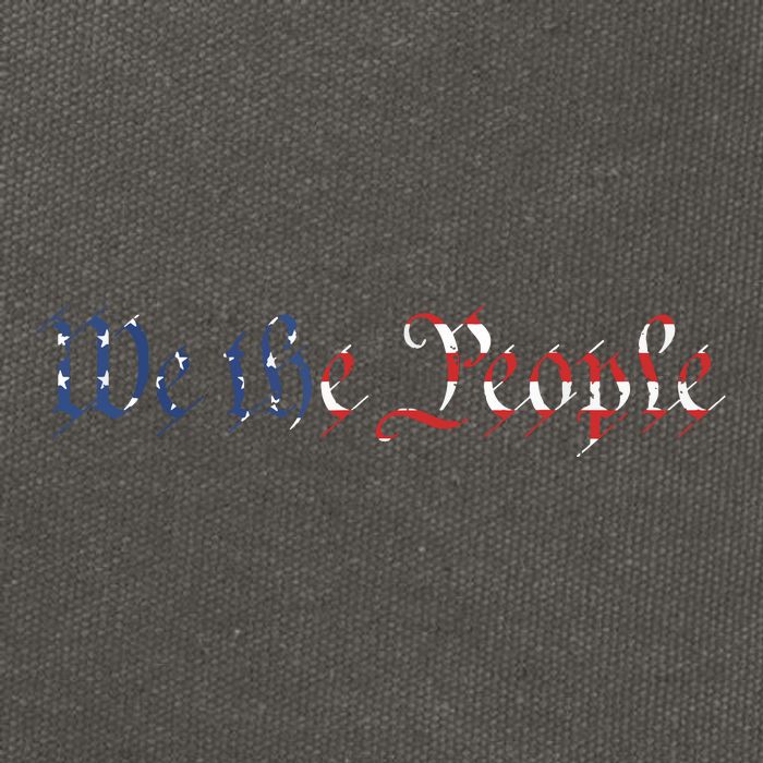 We The People US Constitution 1776 Freedom American Flag Cotton Canvas Backpack