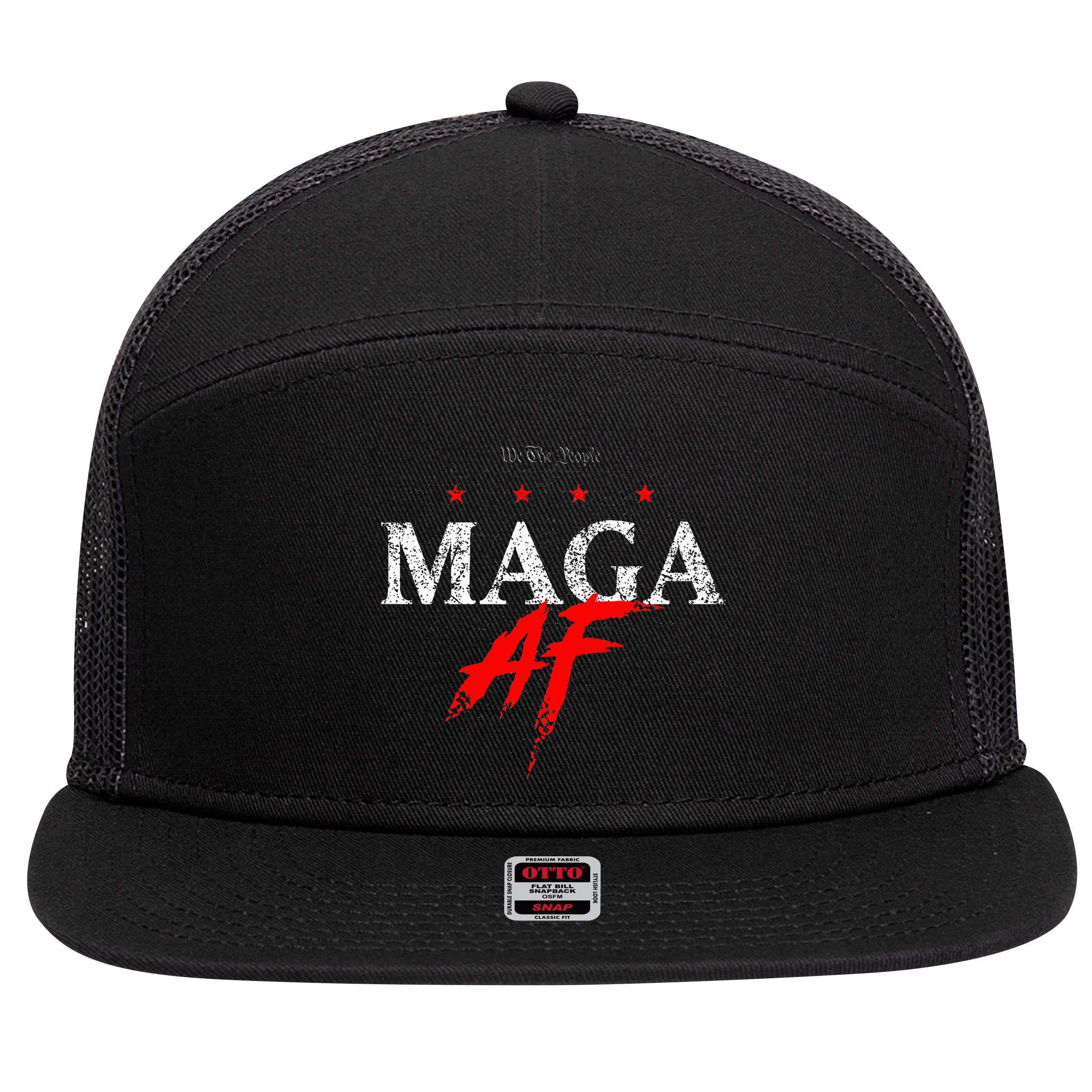 We The People Maga Af 7 Panel Mesh Trucker Snapback Hat