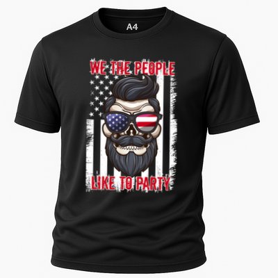 We The People Like To Party 4th Of July American Beard Skull Cute Gift Performance Shirt