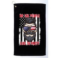 We The People Like To Party 4th Of July American Beard Skull Cute Gift Golf Towel